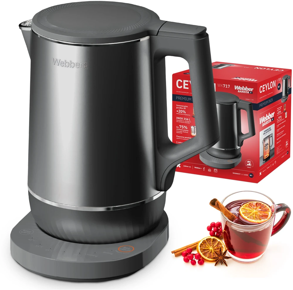 Webber Virdulys Elektrinis bevielis virdulys 1,7 l 1800 W