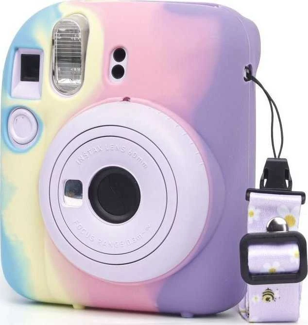 Dėklas LoveInstant Futerał Dėklas Dėklas Case Do Fujifilm Fuji Instax Mini 12 / Silikonowy / Tęcza
