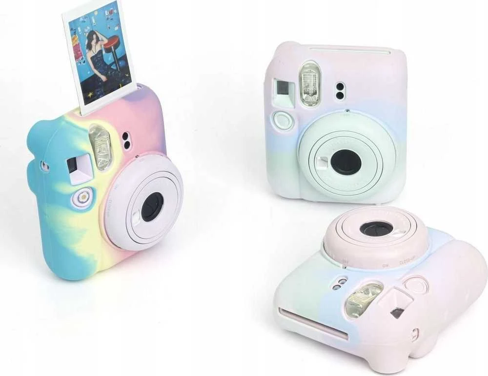 Dėklas LoveInstant Futerał Dėklas Dėklas Case Do Fujifilm Fuji Instax Mini 12 / Silikonowy / Tęcza