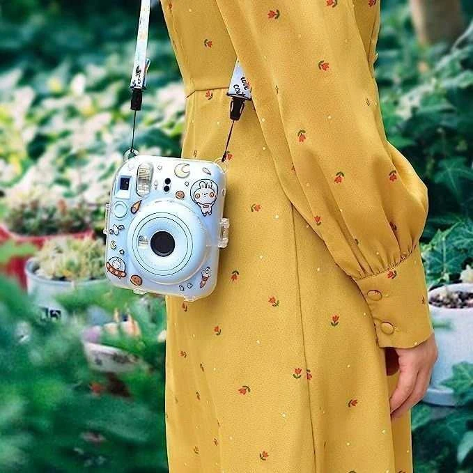 Viršelis LoveInstant Byla EtuI Case Cover for Fujifilm Instax Mini 12 + Lipdukai / pabėgti iš Žemės