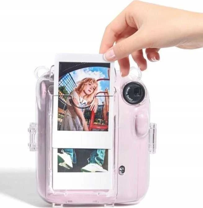 Viršelis LoveInstant Byla FujiFilm FUJI INSTAX Mini 12 + Stickers ir Pocket Nuotraukos / Jogurtas Triušis / Rožinė Brocade