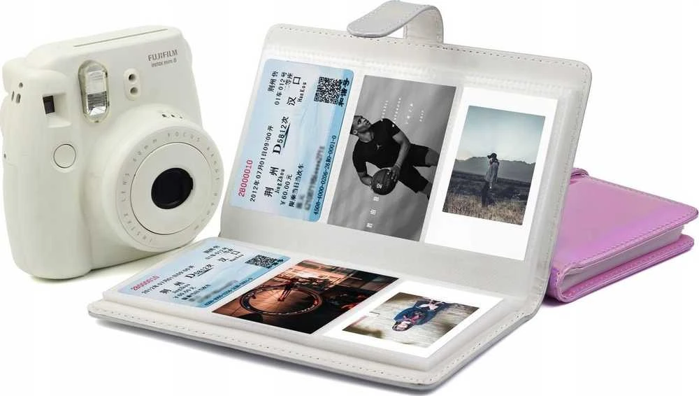 Viršelis LoveInstant Case EtuI Cover FUJIFILM Instax Mini 12 + Albumas 96 Nuotrauka / Violetinė Flash