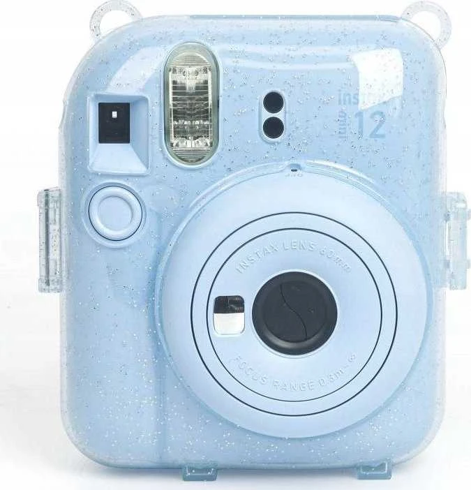 Viršelis LoveInstant FuijiFilm FUJI INSTAX Mini 12 + Lipdukai ir kištukas nuotraukai / pabėgti iš Žemės / Mėlyna Brocade dėklas