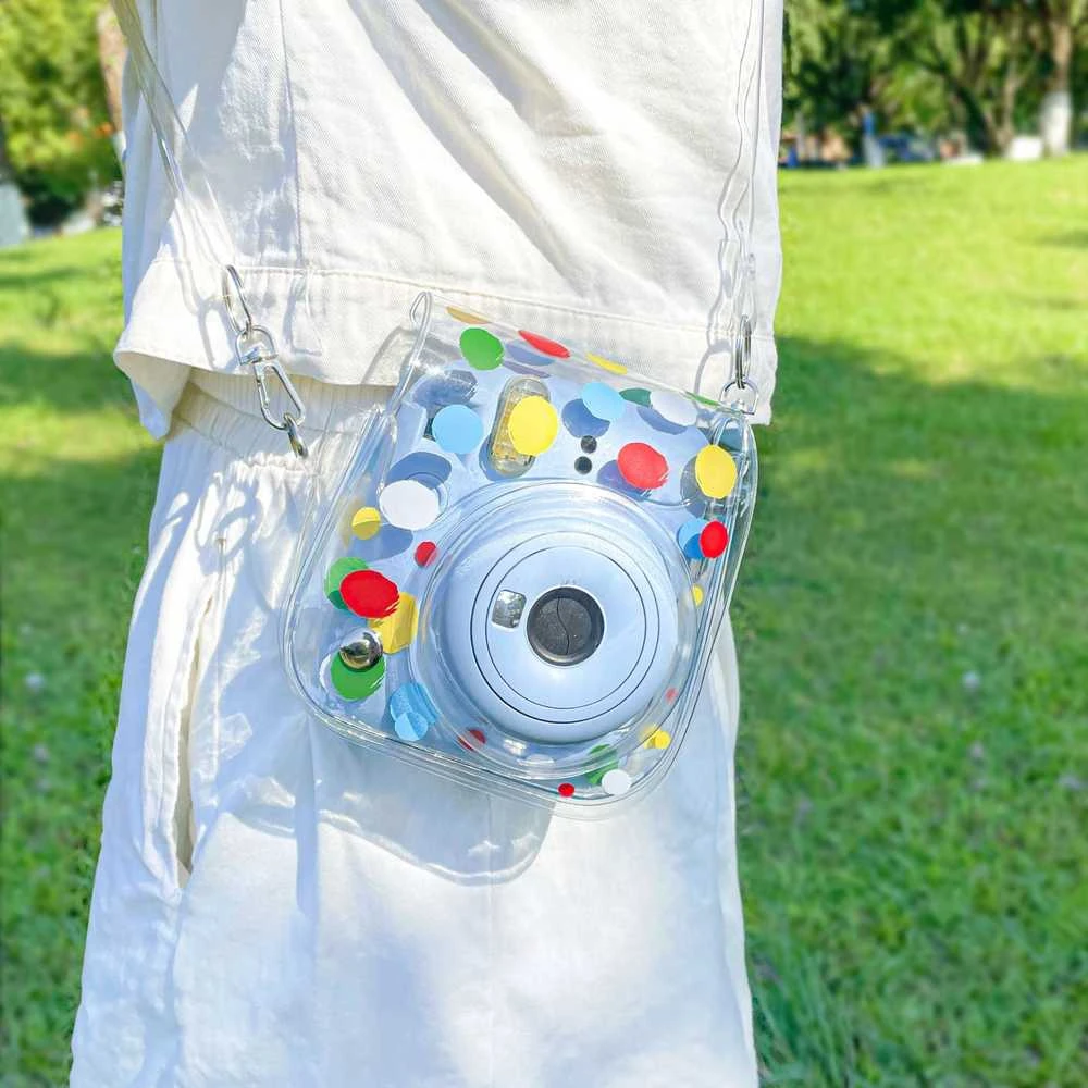 Dėklas LoveInstant Futerał Dėklas Dėklas do FujiFilm INSTAX Mini 12 / Kolorowe Kropki