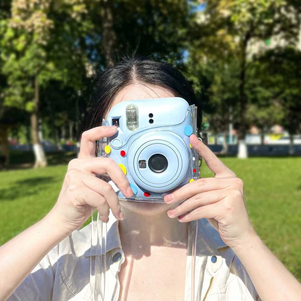 Dėklas LoveInstant Futerał Dėklas Dėklas do FujiFilm INSTAX Mini 12 / Kolorowe Kropki