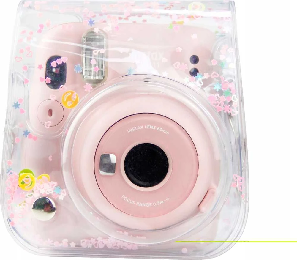 Dėklas LoveInstant Do Fujifilm Instax Mini 11 / Permatomas Rožinė Cekiny
