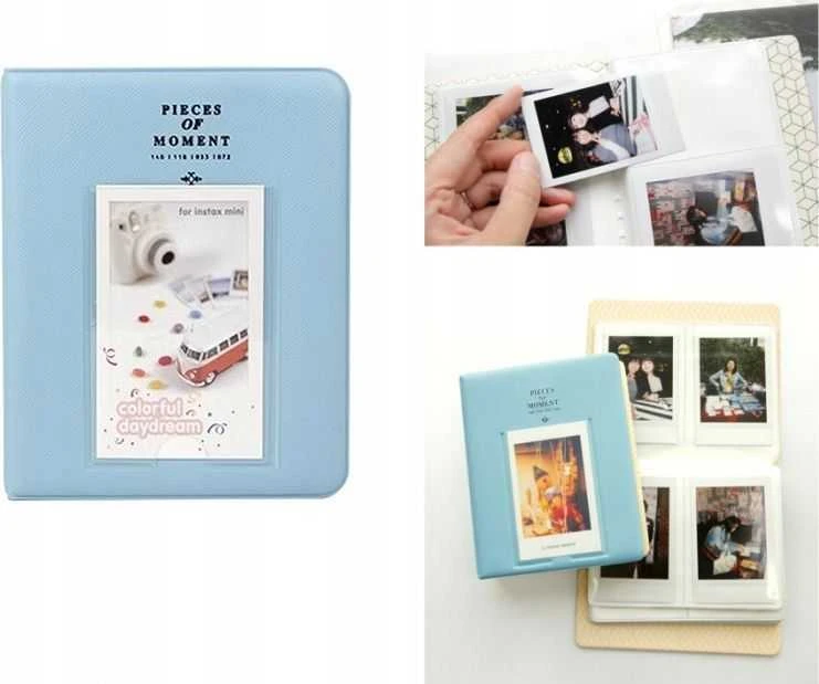 LoveInstant dėklas 8in1 rinkinys Case Frames Album Fuji Instax Mini 11 - mėlynas