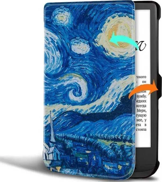 Dėklas Strado Dėklas graficzne do Pocketbook Touch Lux 4/5 627/616/628 (Square) universalus