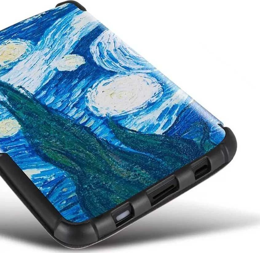 Dėklas Strado Dėklas graficzne do Pocketbook Touch Lux 4/5 627/616/628 (Square) universalus