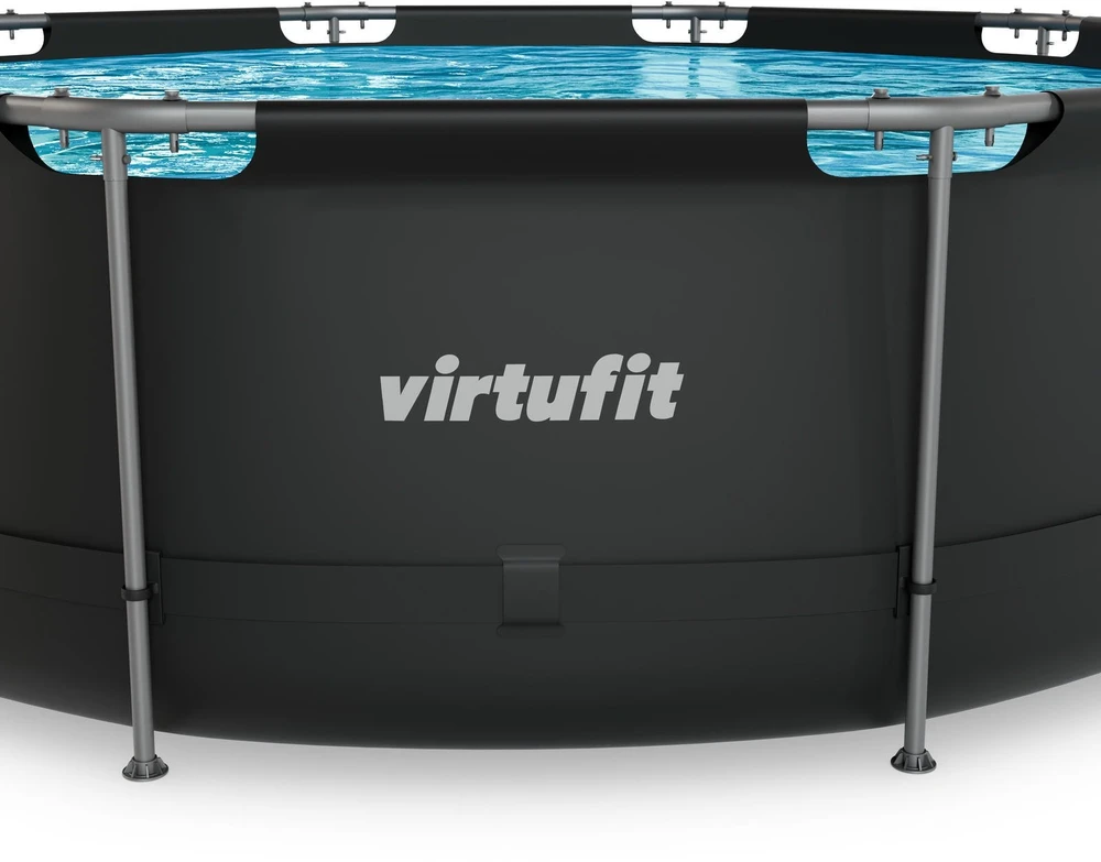 VIRTUFIT APVALUS BASEINAS 366 CM SU FILTRO SIURBLIU