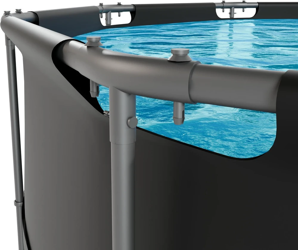 VIRTUFIT APVALUS BASEINAS 366 CM SU FILTRO SIURBLIU