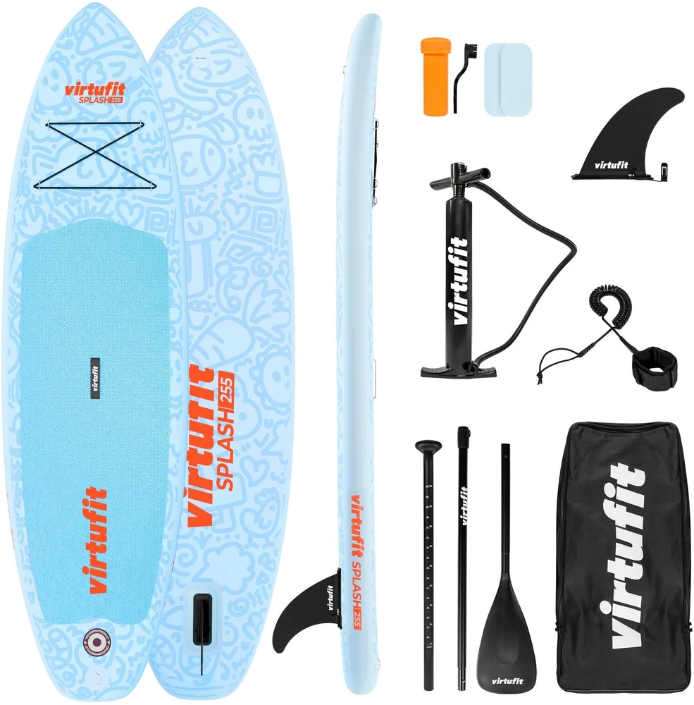 Virtufit SUP lenta Splash 255 Light Mėlyna su irklu 255 cm 100 kg