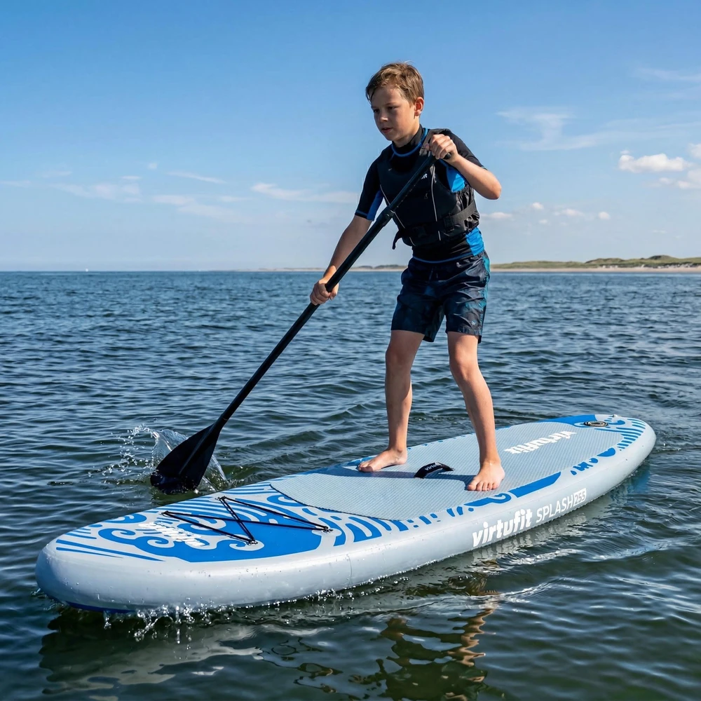 Virtufit SUP lenta Splash 255 Wave Mėlyna su irklu 255 cm 100 kg