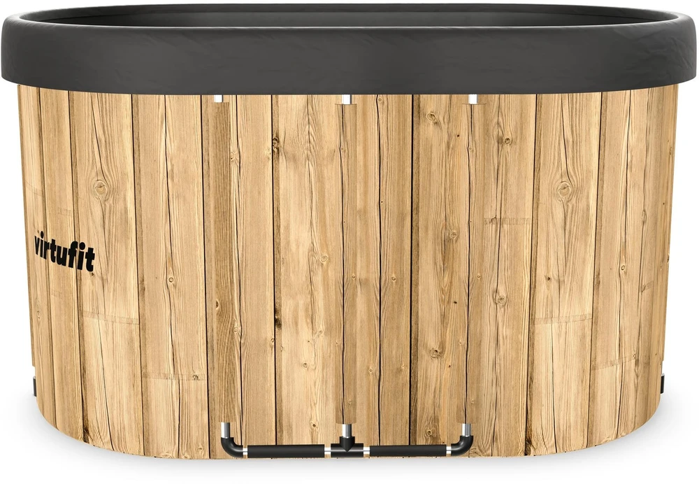 Virtufit Ledinė vonia Oval 500 – sulankstoma šalčio terapijai Ice Bath, ruda