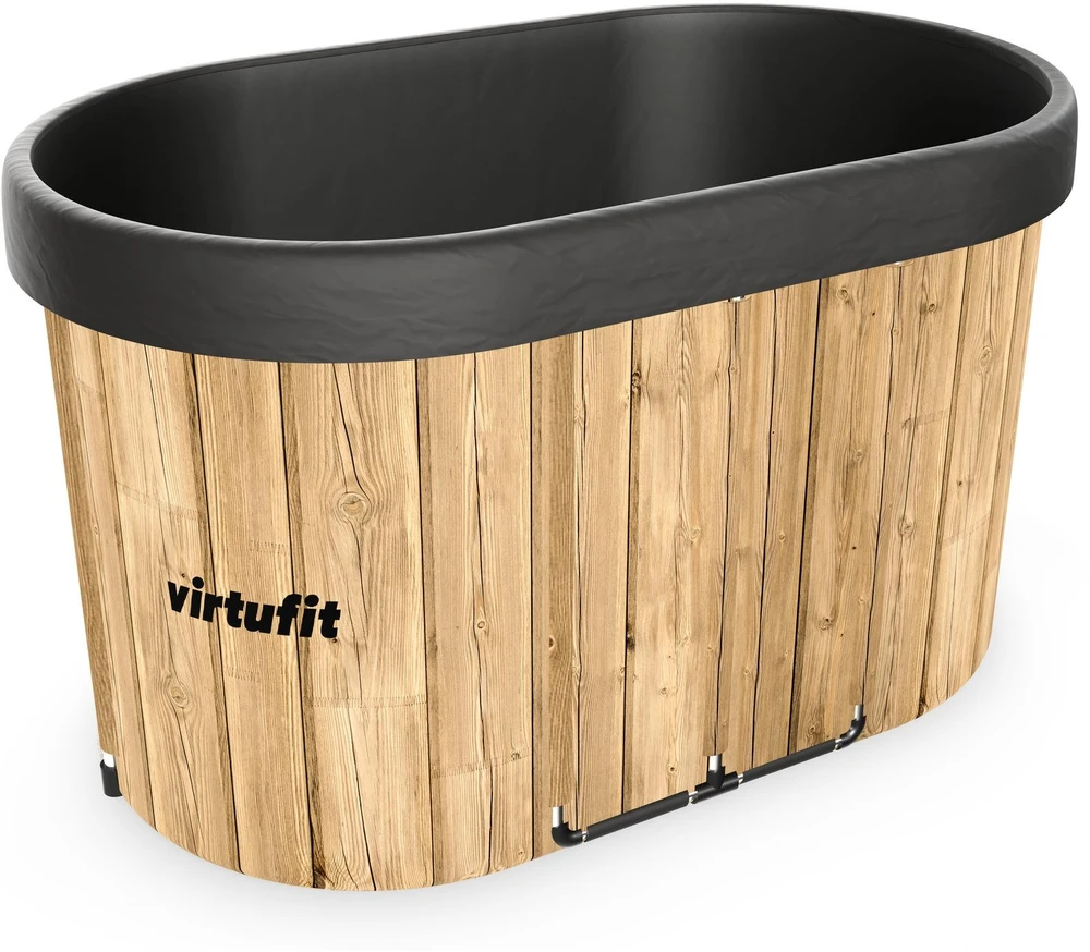 Virtufit Ledinė vonia Oval 500 – sulankstoma šalčio terapijai Ice Bath, ruda