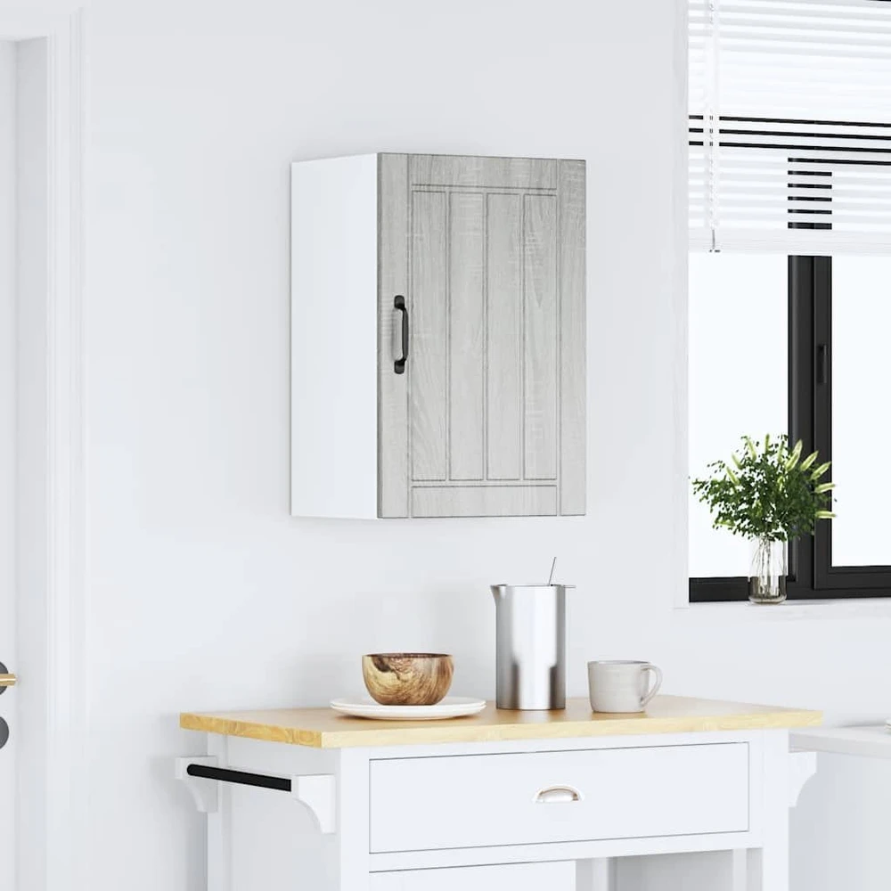 Sieninė virtuvės spinta "Lucca" Pilka Sonoma Engineered Wood