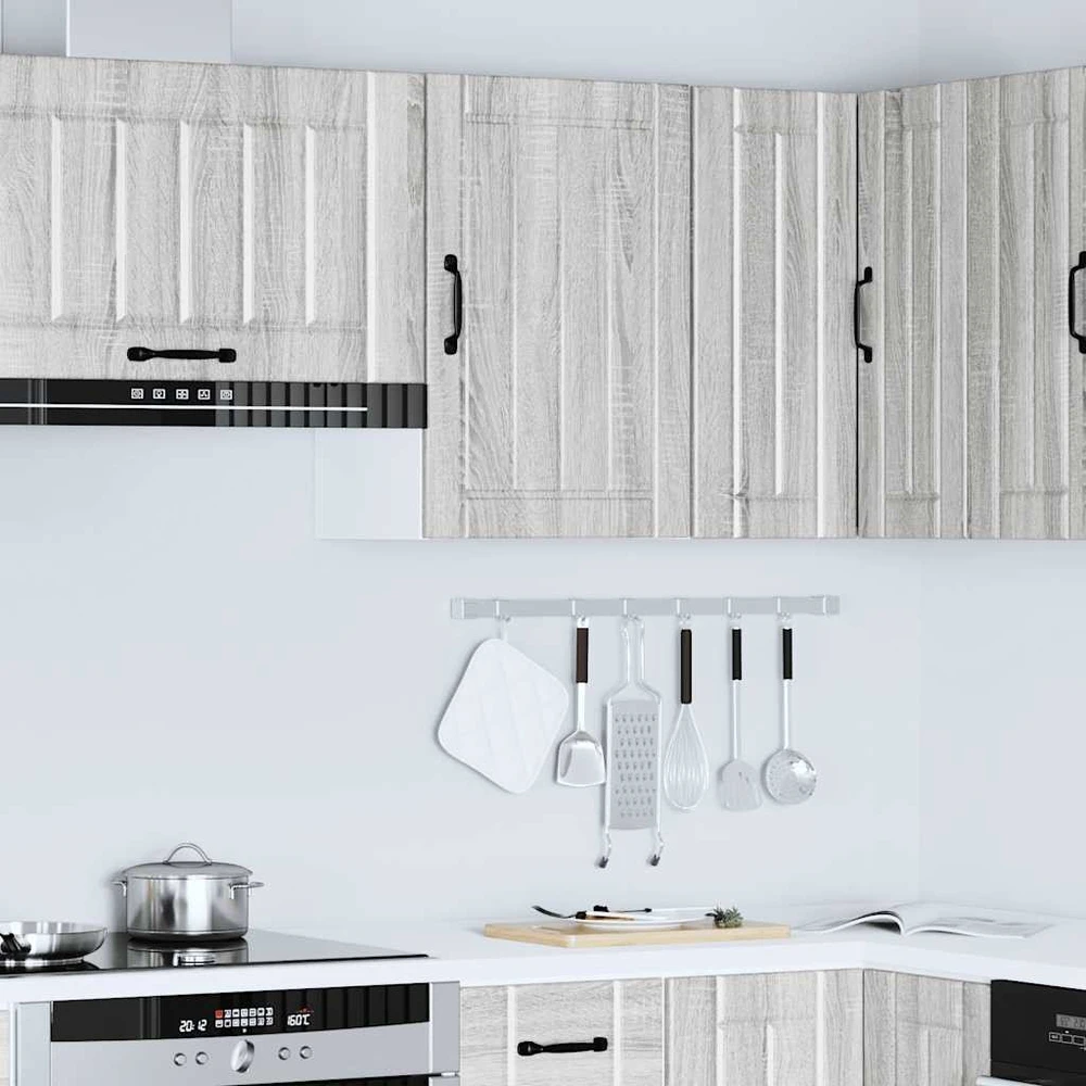 Sieninė virtuvės spinta "Lucca" Pilka Sonoma Engineered Wood
