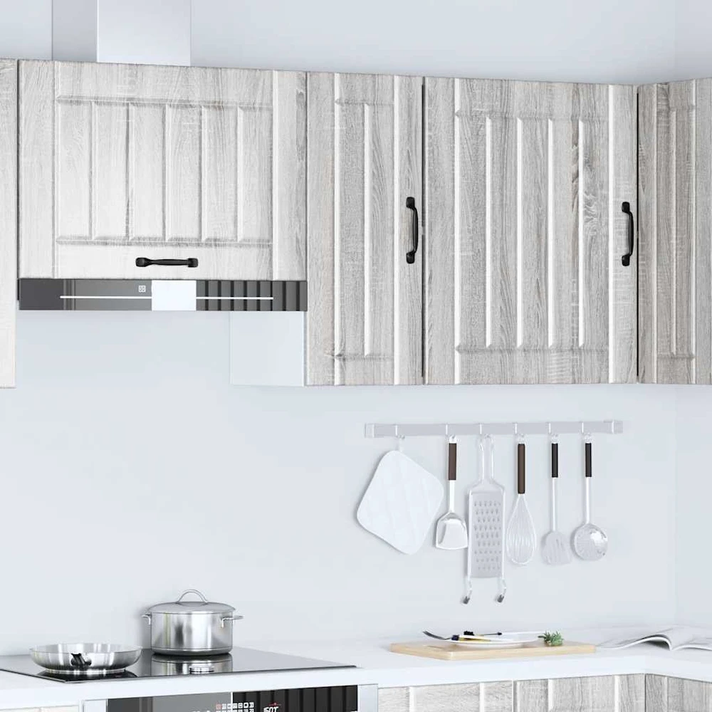 Sieninė virtuvės spinta "Lucca" Pilka Sonoma Engineered Wood