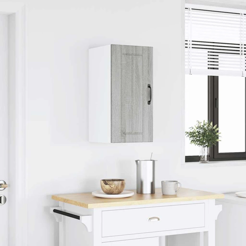Sieninė virtuvės spinta "Lucca" Pilka Sonoma Engineered Wood