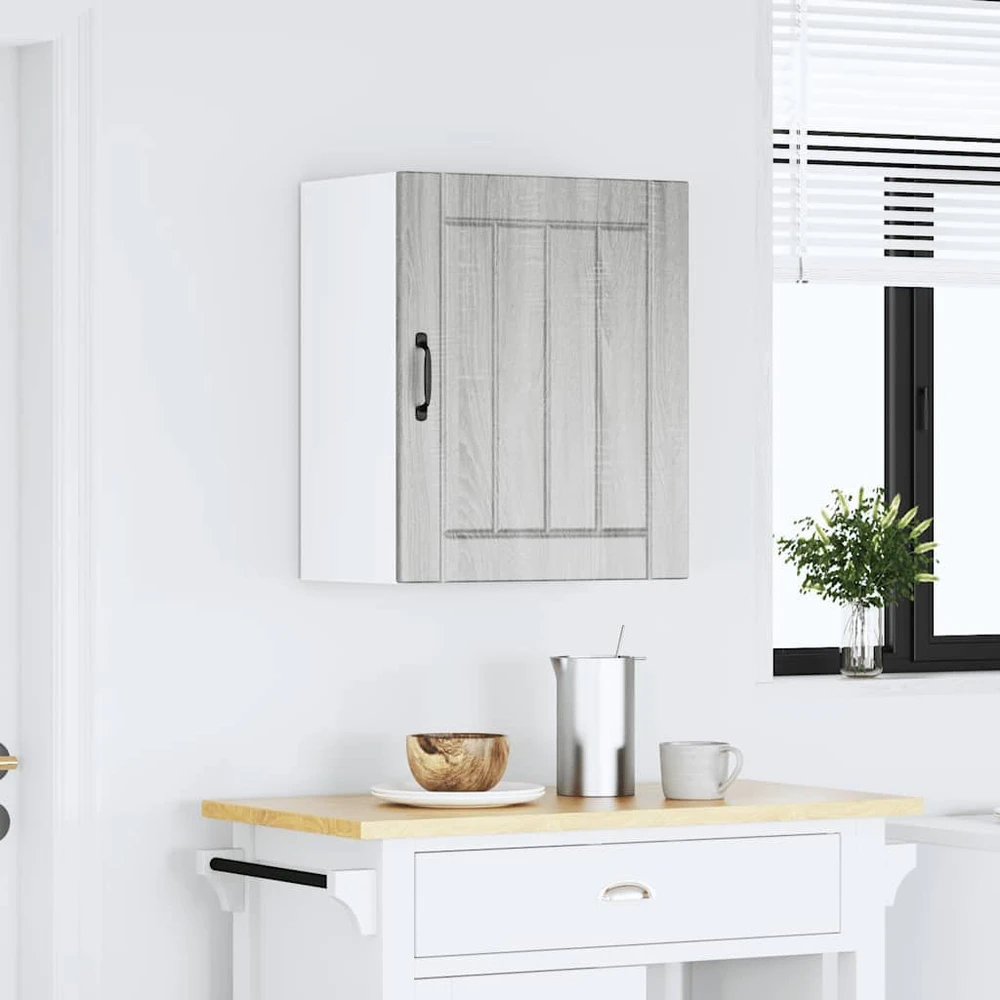 Sieninė virtuvės spinta "Lucca" Pilka Sonoma Engineered Wood