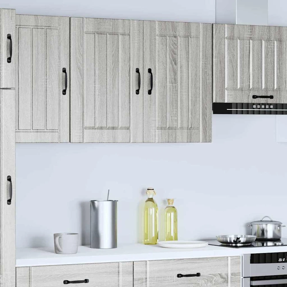Sieninė virtuvės spinta "Lucca" Pilka Sonoma Engineered Wood