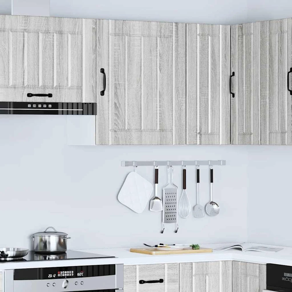 Sieninė virtuvės spinta "Lucca" Pilka Sonoma Engineered Wood