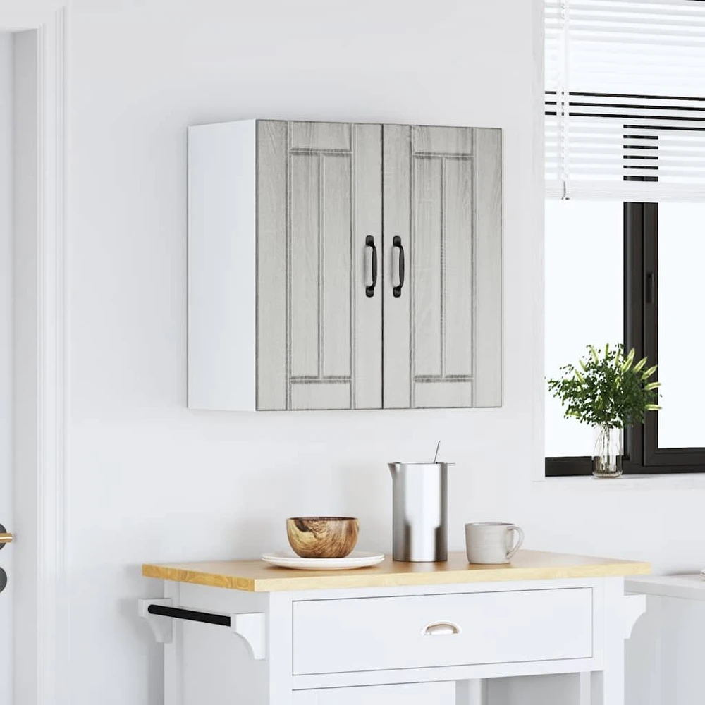 Sieninė virtuvės spinta "Lucca" Pilka Sonoma Engineered Wood