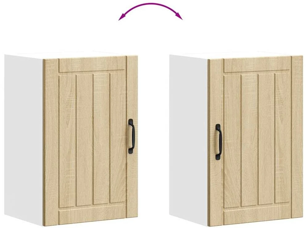 Sieninė virtuvės spinta "Lucca" Sonoma Oak Engineered Wood