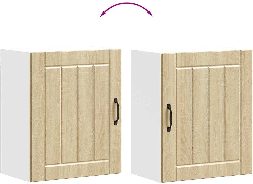 Sieninė virtuvės spinta "Lucca" Sonoma Oak Engineered Wood