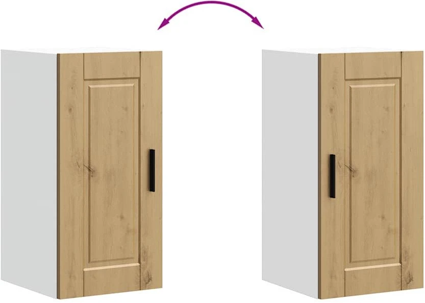Sieninė virtuvės spinta "Porto" Artisan Oak Engineered Wood