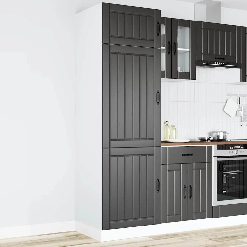 virtuvės spintelė "Lucca" Juodas Engineered Wood