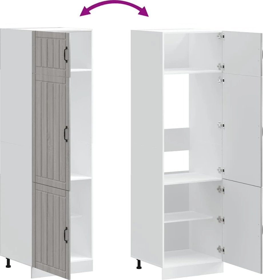 virtuvės spinta "Lucca" Pilka Sonoma Engineered Wood