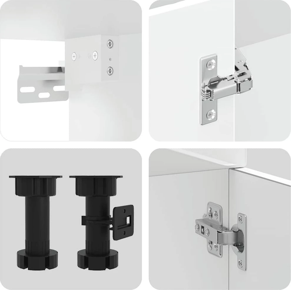 Virtuvinių spintelių komplektas, 11 dalių, Kalmar, balta