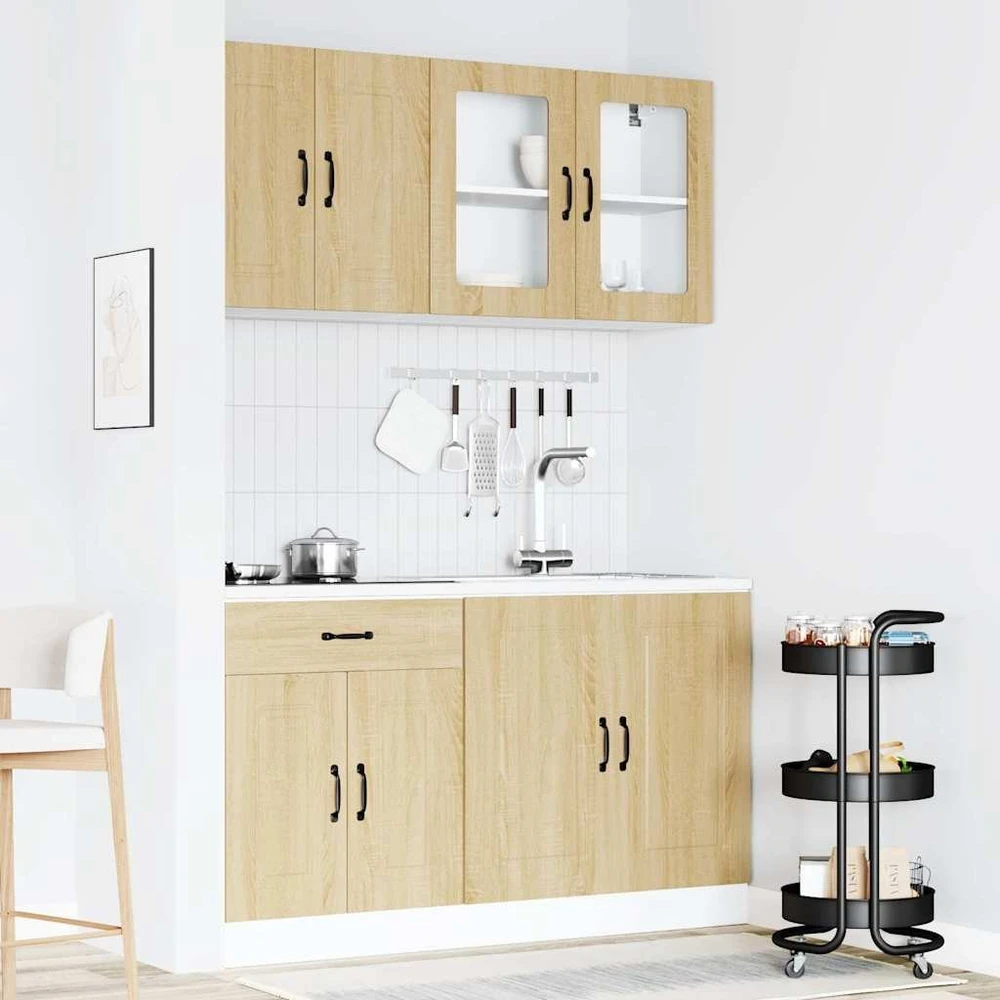 Virtuvinių spintelių komplektas, 4 dalių, Kalmar, ąžuolo