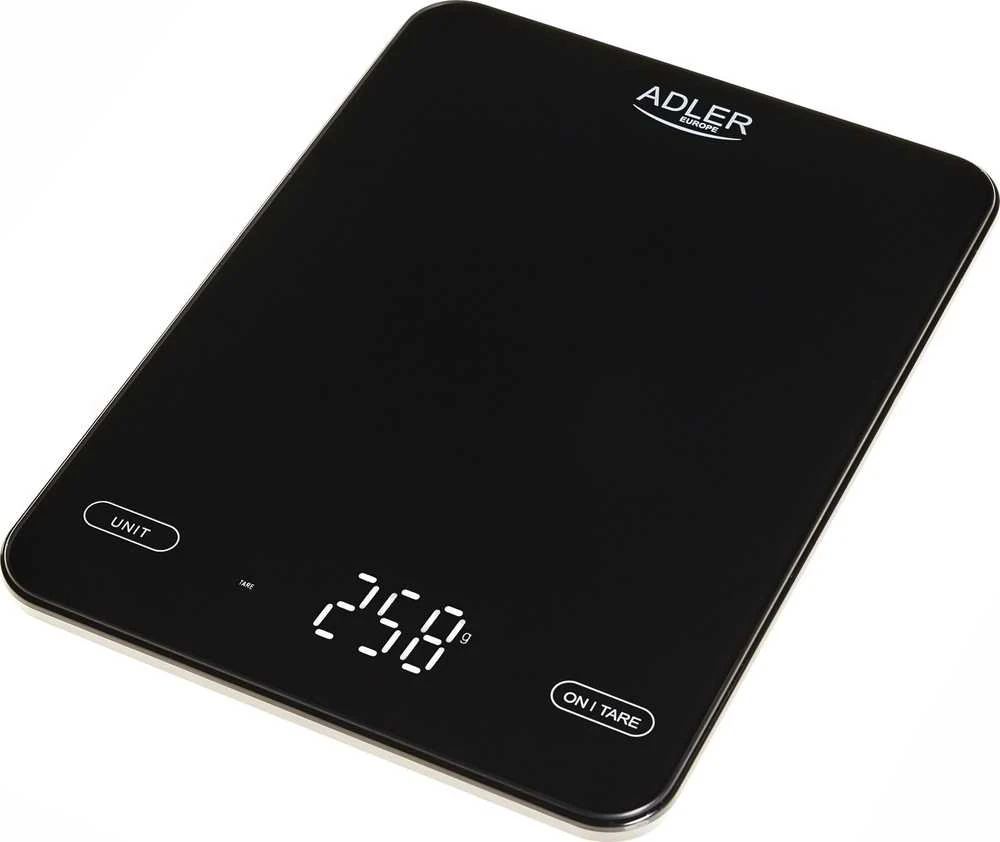 Virtuvinės svarstyklės Adler | Virtuvės svarstyklės | AD 3177b | Didžiausias svoris (talpa) 10 kg | Juodas