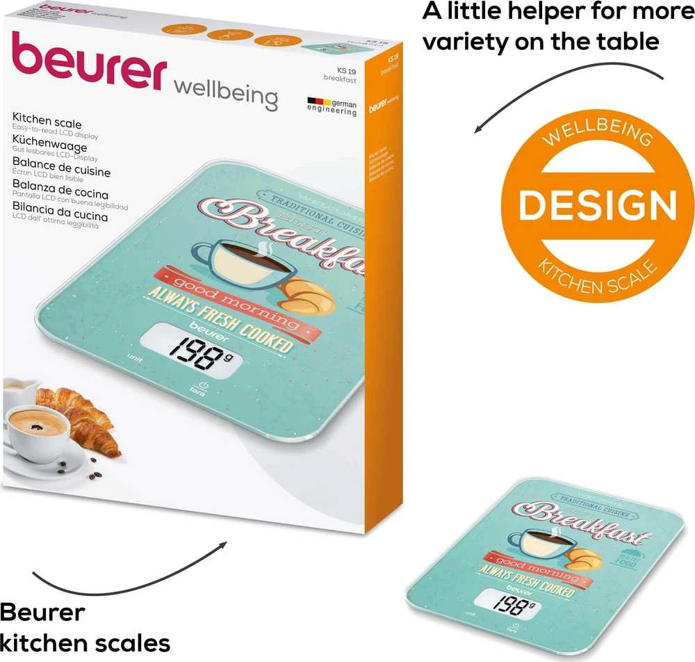 Beurer Virtuvinės svarstyklės KS19 Breakfast