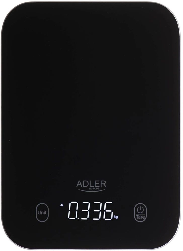Virtuvinės svarstyklės Adler Kitchen Scale | AD 3181b | Graduation 1 g | Ekranas type LED | Juodas