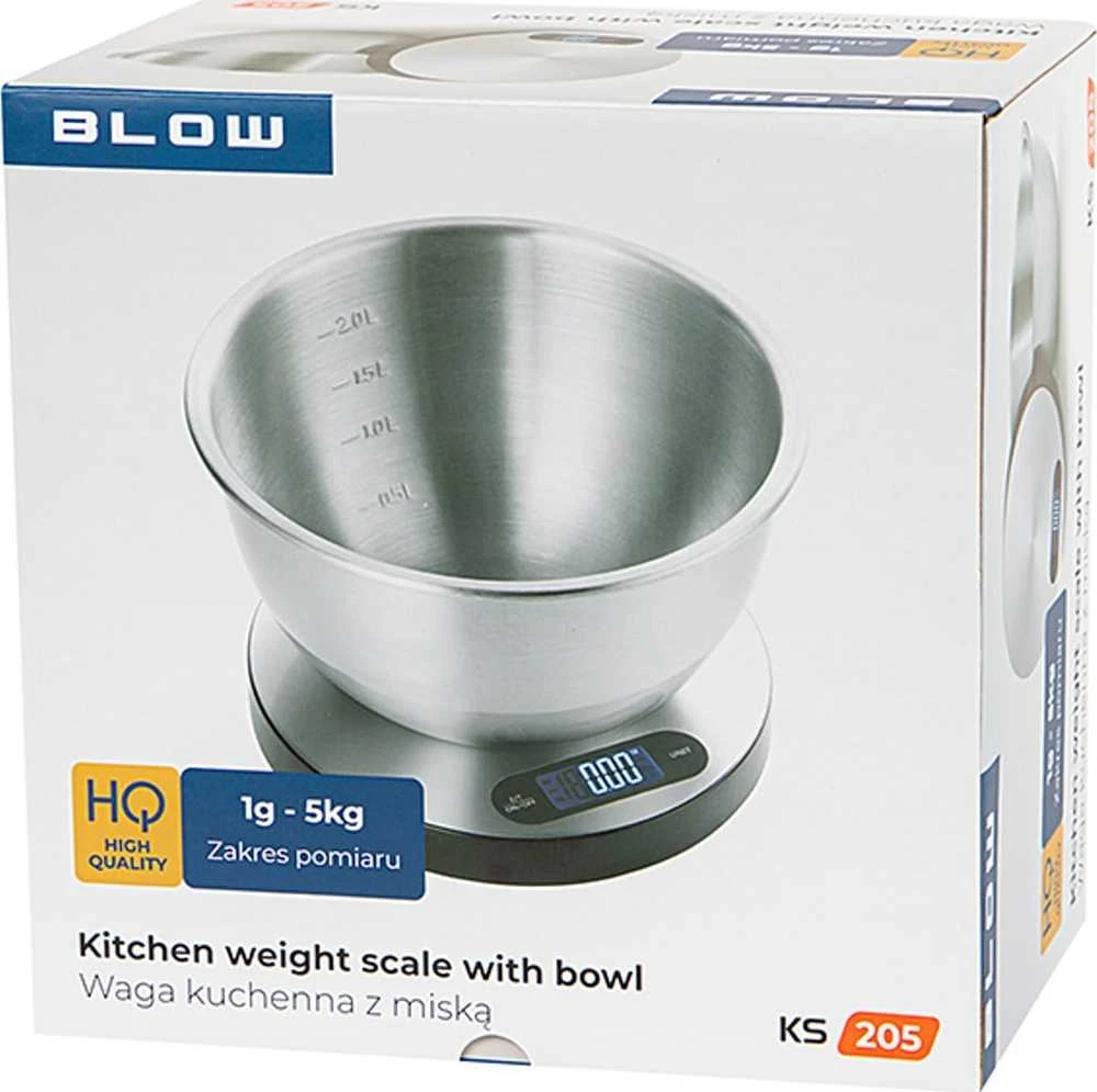 Blow Virtuvinės svarstyklės KS205 su 2L 5kg dubuo