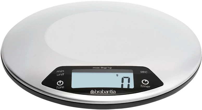 Virtuvinės svarstyklės Brabantia cyfrowa okrągła su timerem 480560