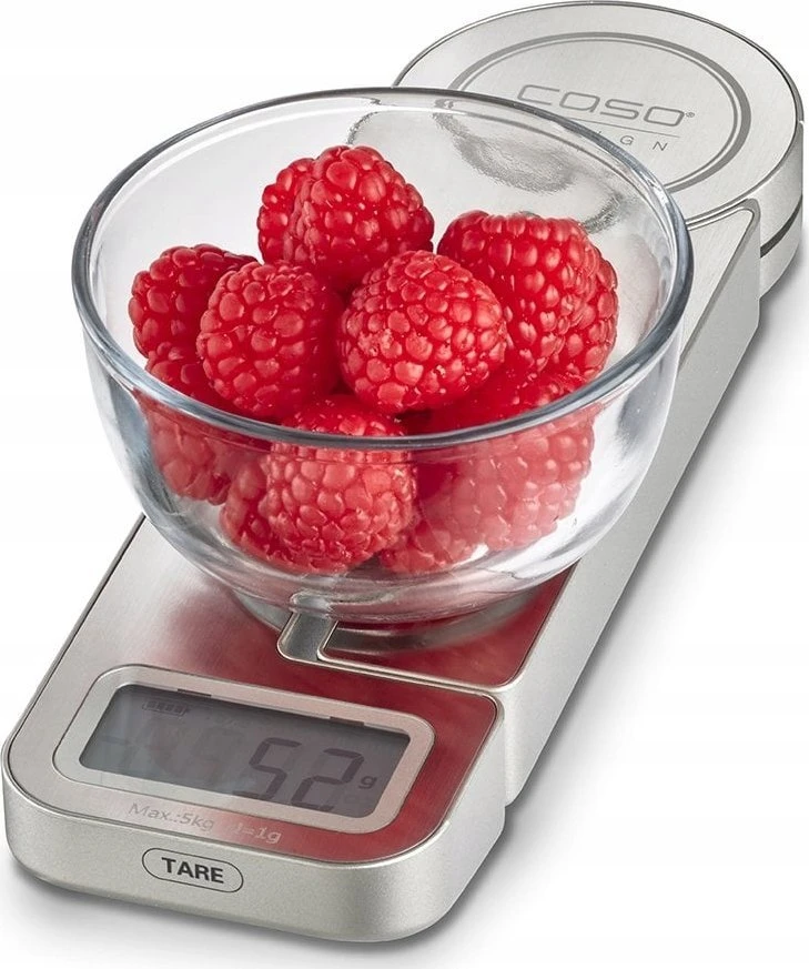 Virtuvinės svarstyklės Caso | Scales | KitchenEcostyle | Maximum weight (capacity) 5kg | Graduation 1 g | Ekranas type LCD | Nerūdijantis plienas