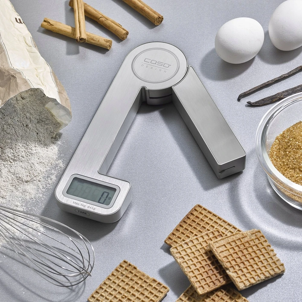 Virtuvinės svarstyklės Caso | Scales | KitchenEcostyle | Maximum weight (capacity) 5kg | Graduation 1 g | Ekranas type LCD | Nerūdijantis plienas