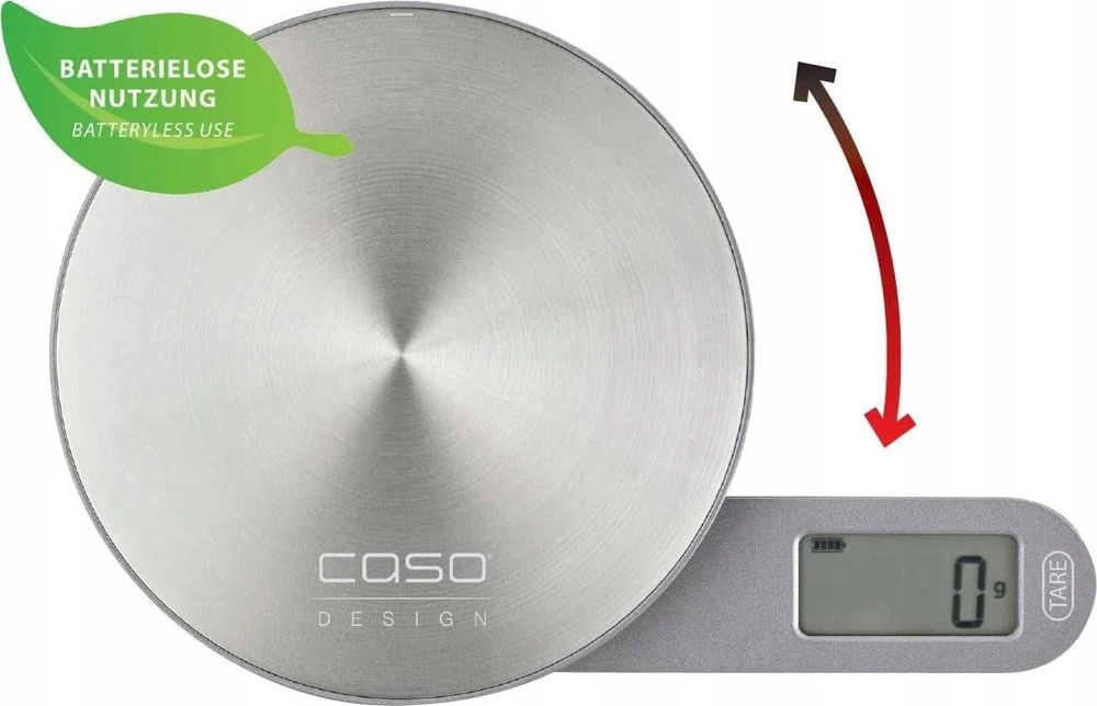 Virtuvinės svarstyklės Caso | Scales | Kitchen EcoMate | Maximum weight (capacity) 5kg | Graduation 1 g | Ekranas type LCD | Nerūdijantis plienas