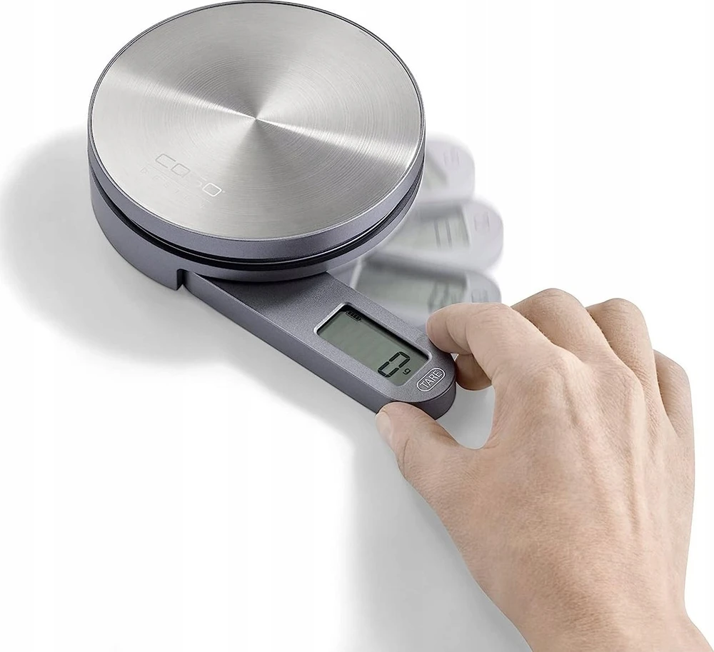 Virtuvinės svarstyklės Caso | Scales | Kitchen EcoMate | Maximum weight (capacity) 5kg | Graduation 1 g | Ekranas type LCD | Nerūdijantis plienas