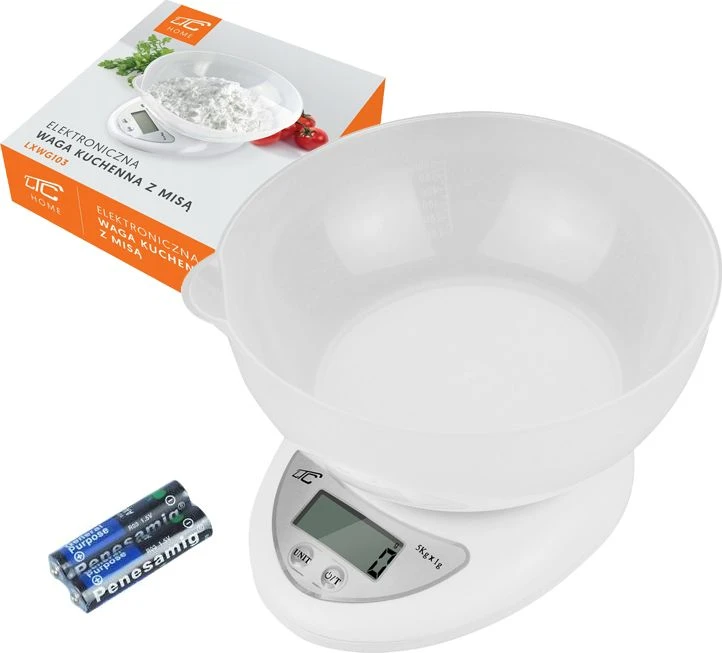 Virtuvinės svarstyklės LTC Elektroniczna su dubeniu do 5kg