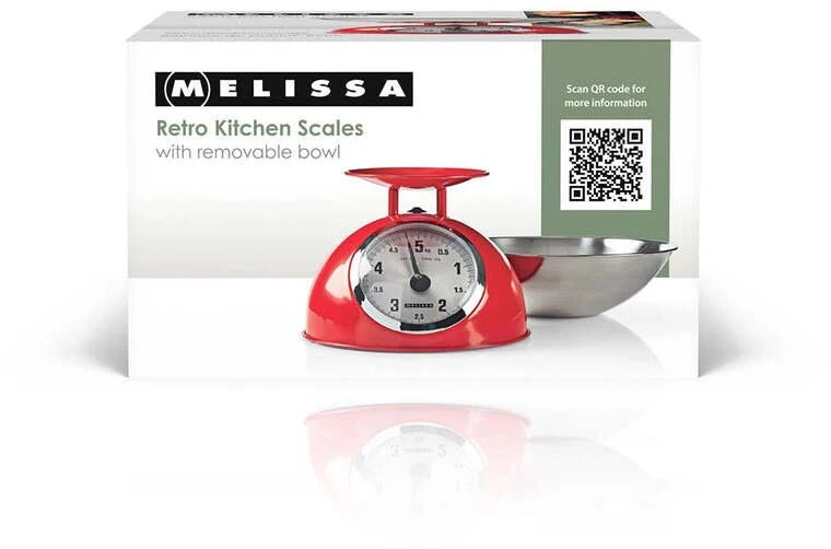 Nedis Virtuvinės svarstyklės Melissa Sidabrinė, raudona blat owalny waga kuchenna mechaniczna (16310239)
