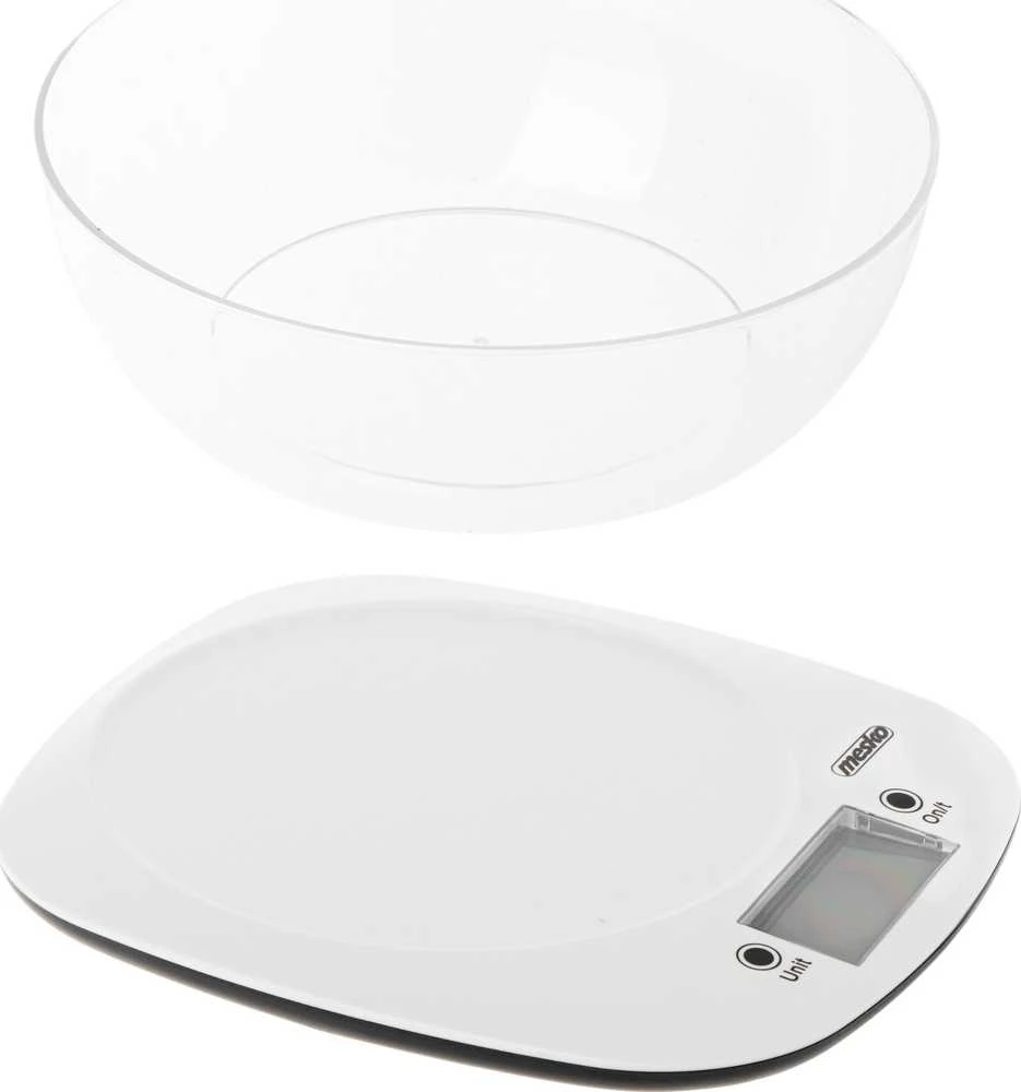 Virtuvinės svarstyklės Adler virtuvės svarstyklės su dubeniu | MS 3179w | Graduacija 1 g | Ekrano tipo LCD | Baltas
