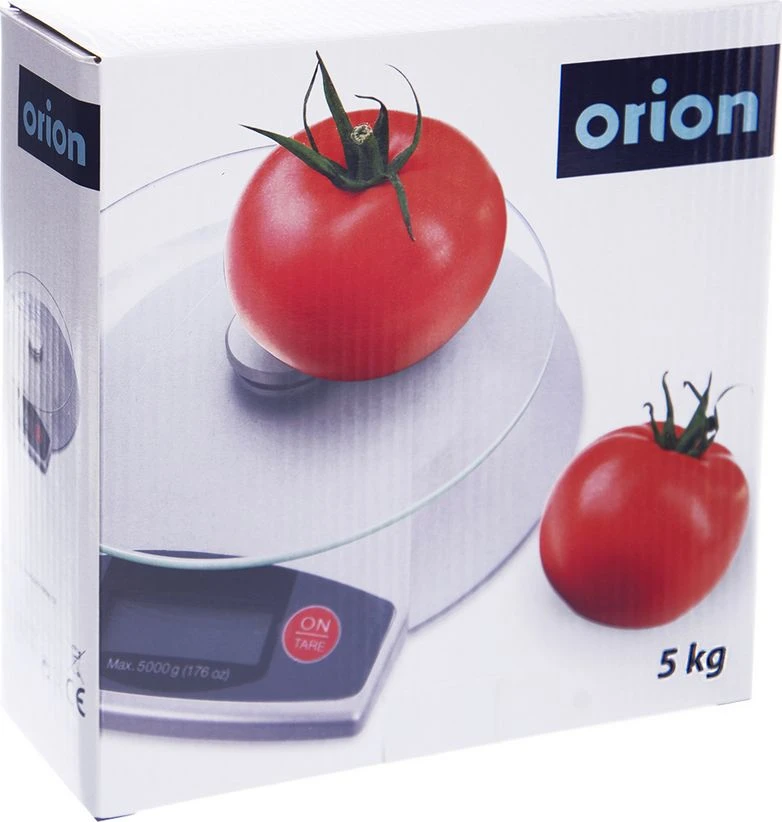 Orion Virtuvinės svarstyklės Stiklinės 5kg LCD