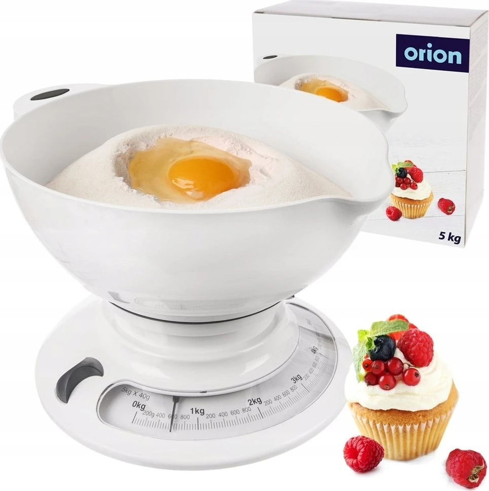 Virtuvinės svarstyklės Orion Mechaninė virtuvinė svarstyklė su pašaliniu indeliu 5kg