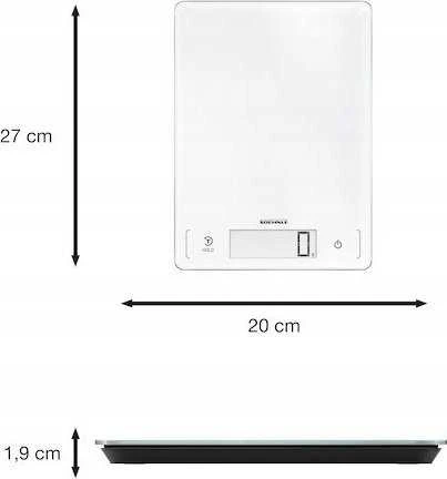 Virtuvinė Svarstyklė - Soehnle Page Profi 300 20kg Talpa LCD Ekranas Stiklas Baltas