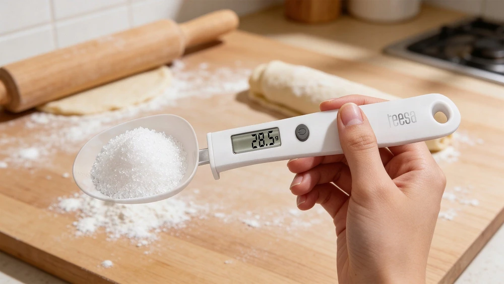 Teesa Łyżka Virtuvinės svarstyklės šaukštu 0,3kg, LCD